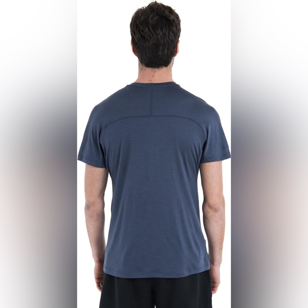 115 ICEBREAKER Men's 150 Merinofine Ace Short Sleeve Tee - Graphite Blue, Small - Picture 8 of 8